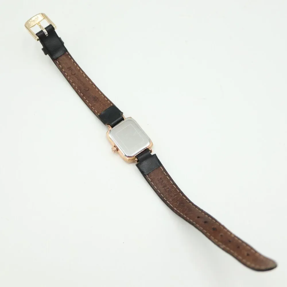 Michael Kors Alane Watch 18mm Rose Gold Tone MOP Rectangle Tank Leather MK2923